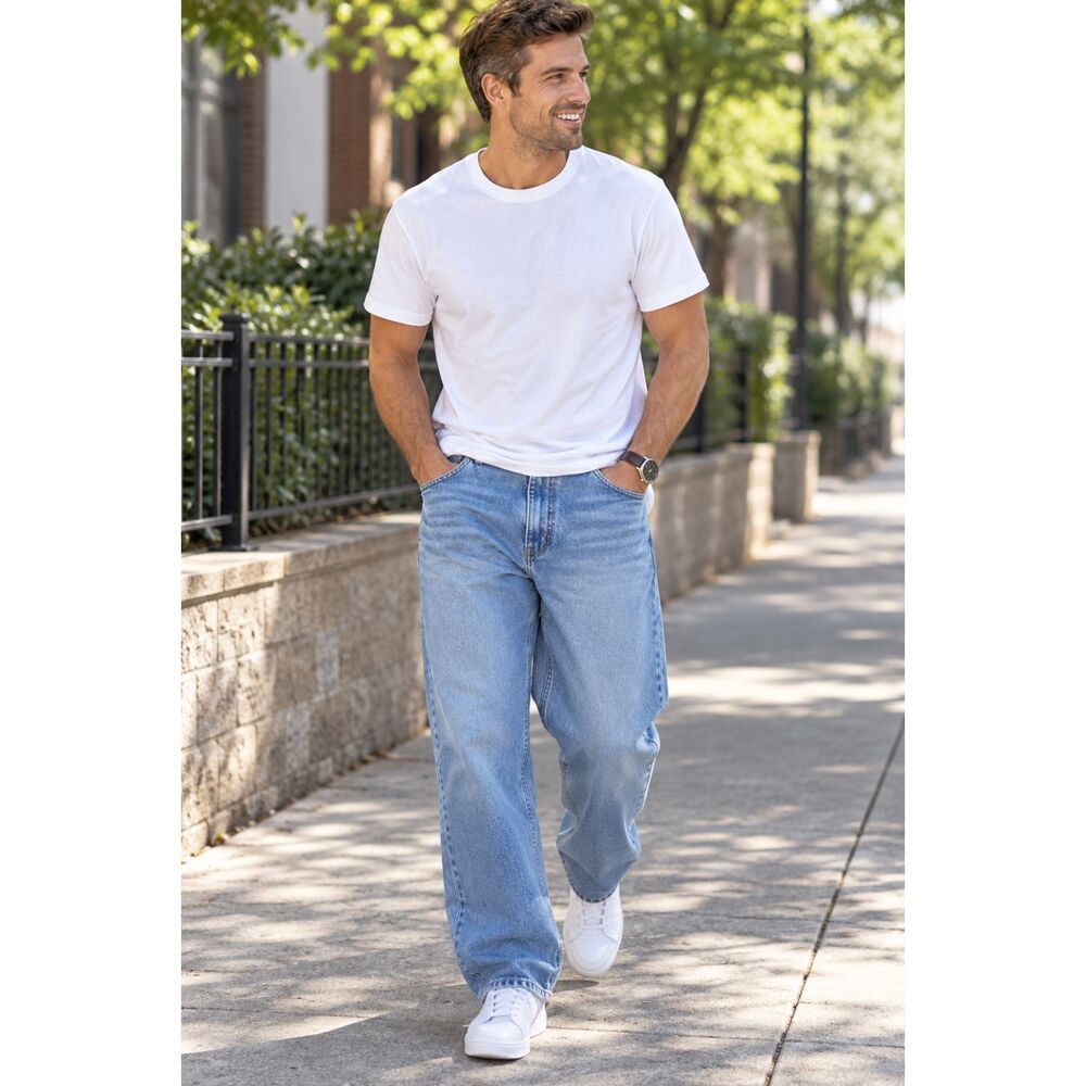 Levis 560 Mens Size 38x32 Comfort Fit Jeans Relaxed Tapered Blue Denim Classic